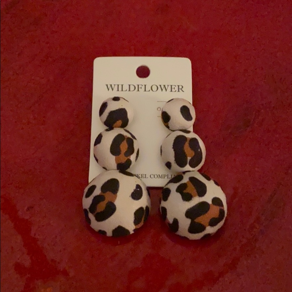 NWT Leopard Print Earrings